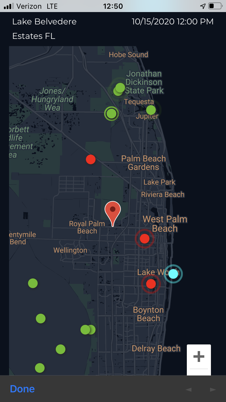 real-time weather at the touch of a finger